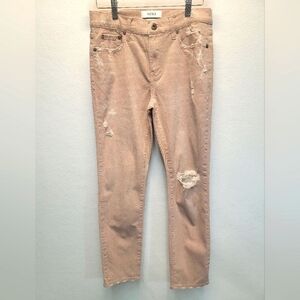 PISTOLA 27-IN Blush Mid Rise Skinny Distressed denim jean with whiskering